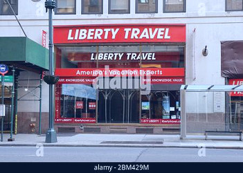 Liberty Travel, 269 Madison Ave, New York, NYC storefront photo of a travel  agency in Midtown Manhattan Stock Photo - Alamy